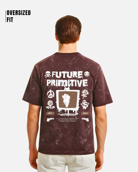 Future Primitive Acid Washed Oversized T-Shirt