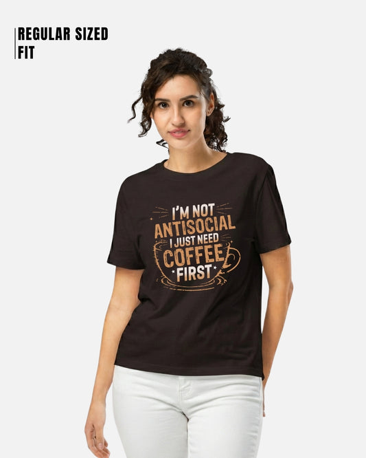 I'm Not Antisocial Coffee T-Shirt