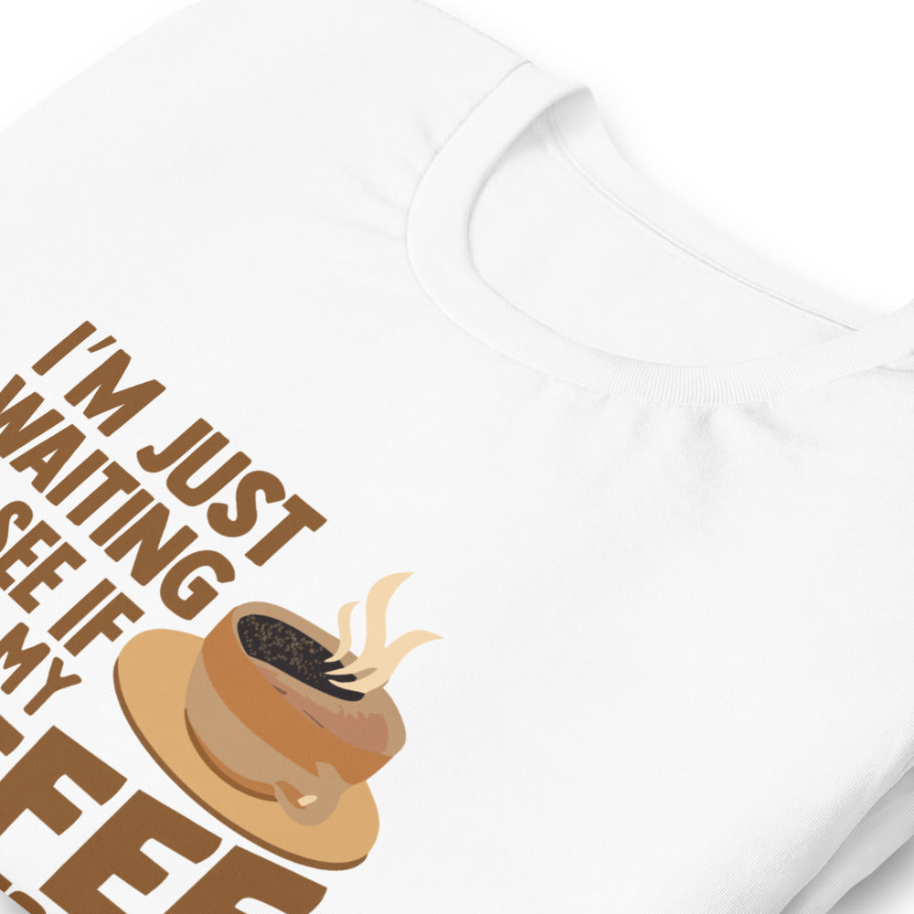 Coffee Good or Evil Unisex White T-Shirt