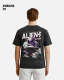 Aliens Exist Acid Washed Oversized T-Shirt