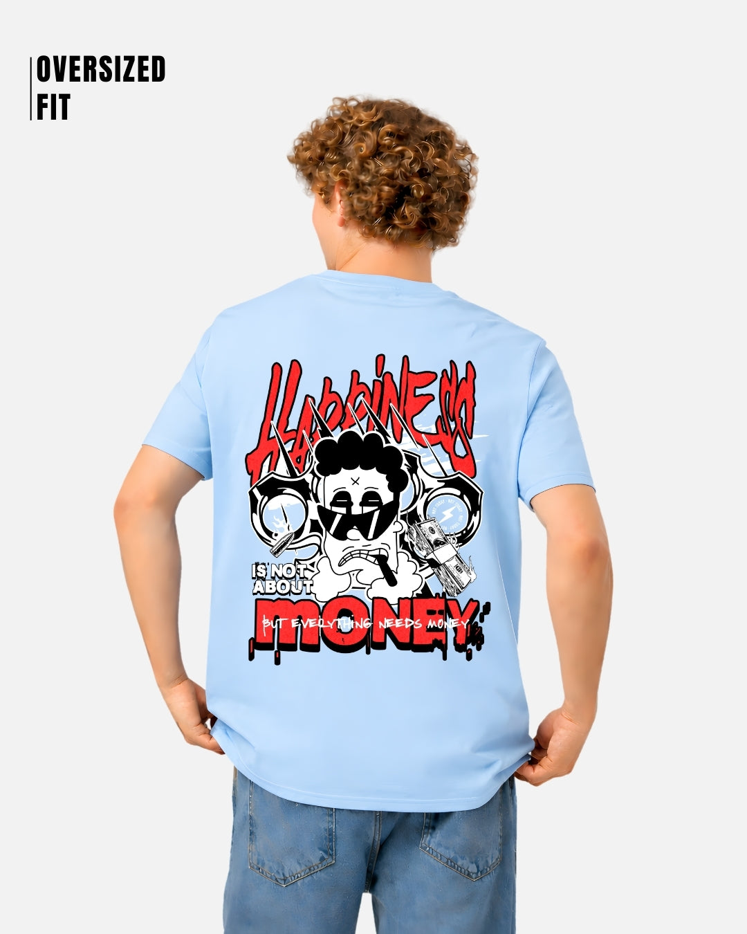 Happiness Not About Money Oversized T-Shirt