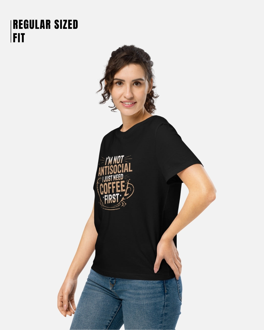 I'm Not Antisocial Coffee T-Shirt