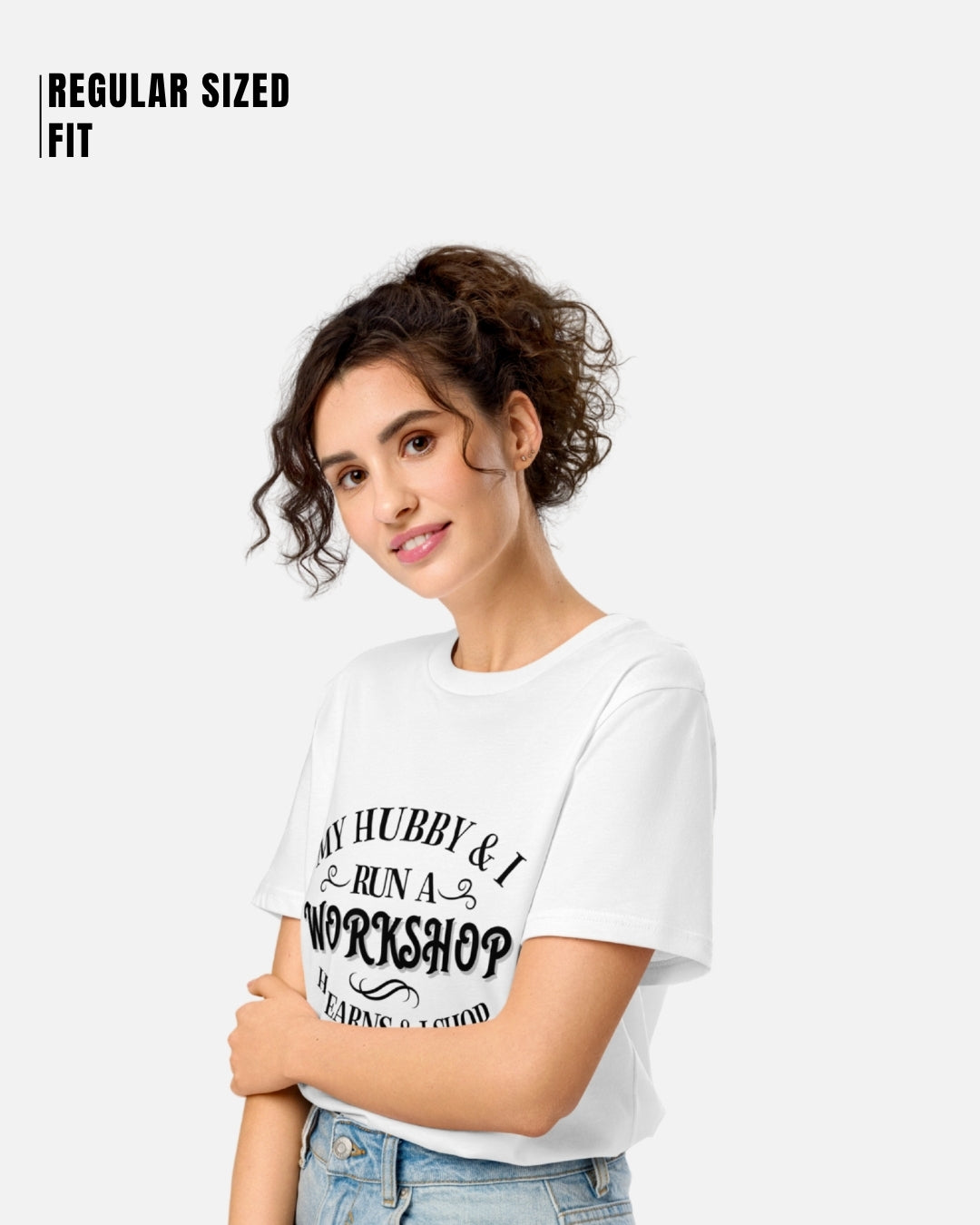 My Hubby & I Run A Workshop Aesthetic T-Shirt