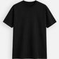 Black t-shirt on a white background