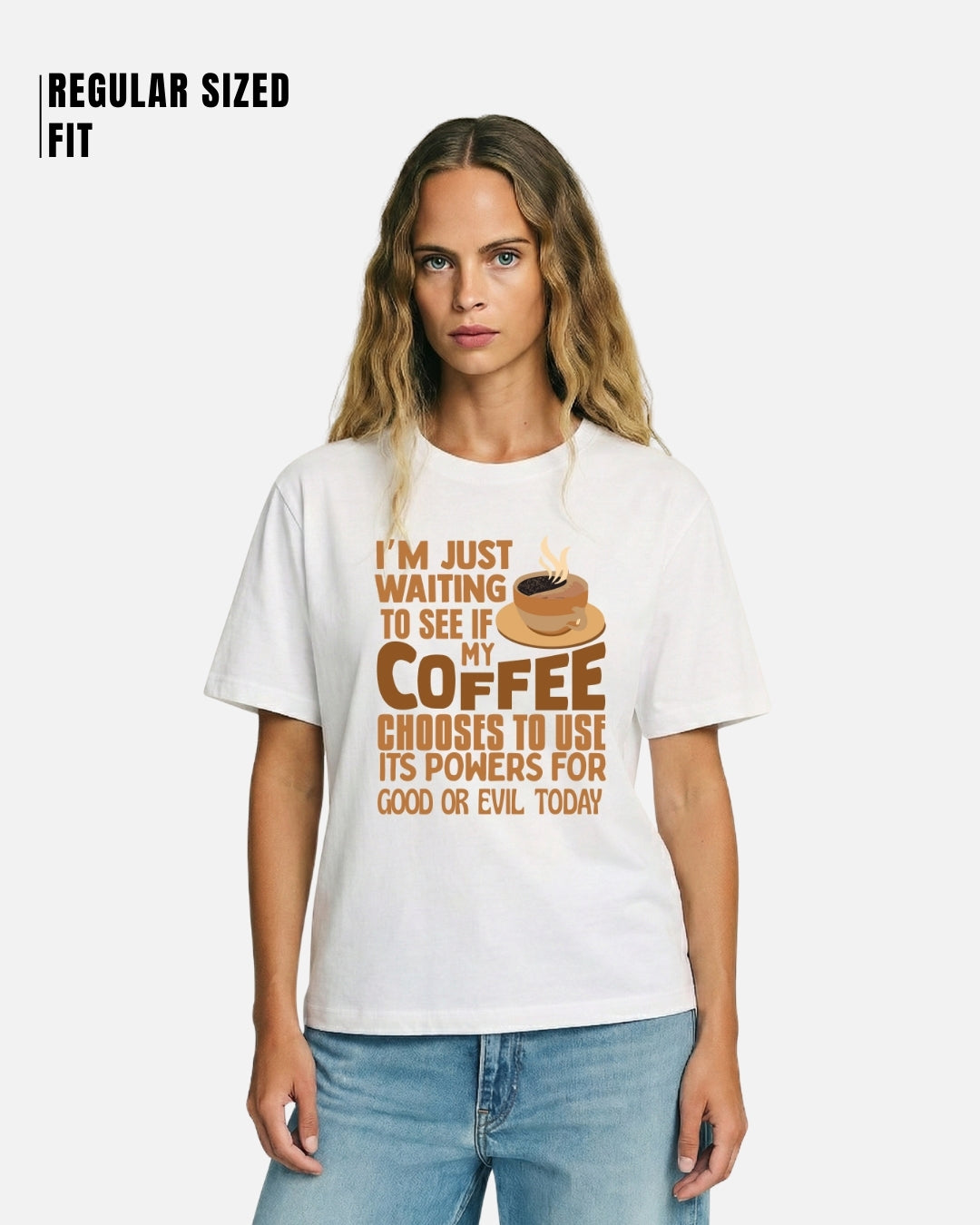I'M Just Waiting For Coffee Aesthetic T-Shirt