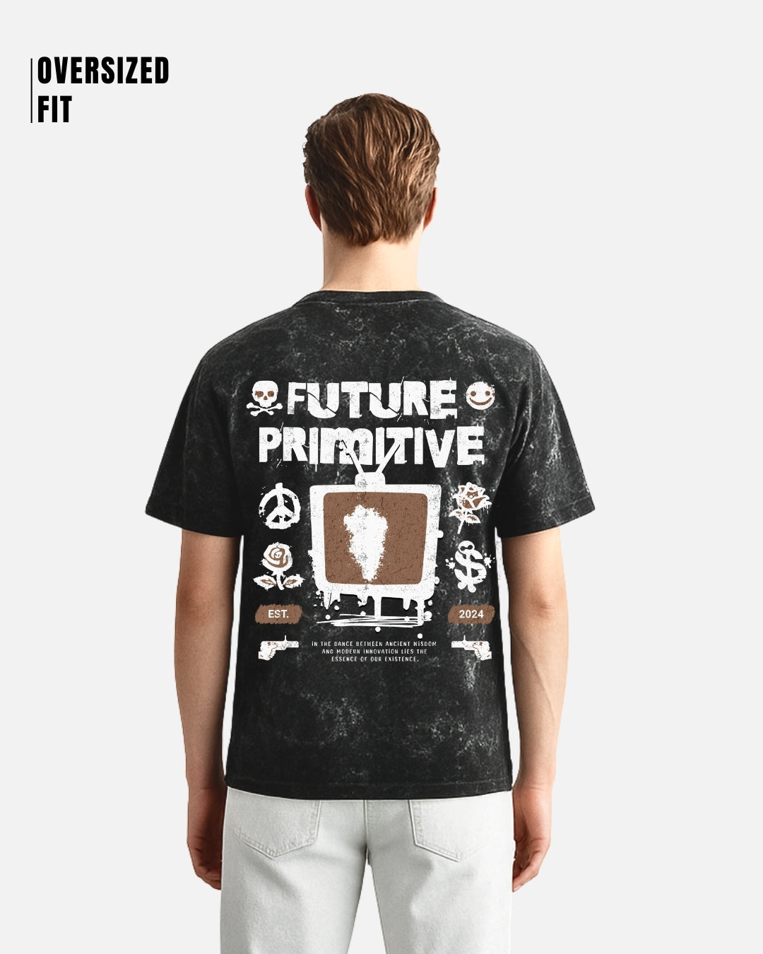 Future Primitive Acid Washed Oversized T-Shirt