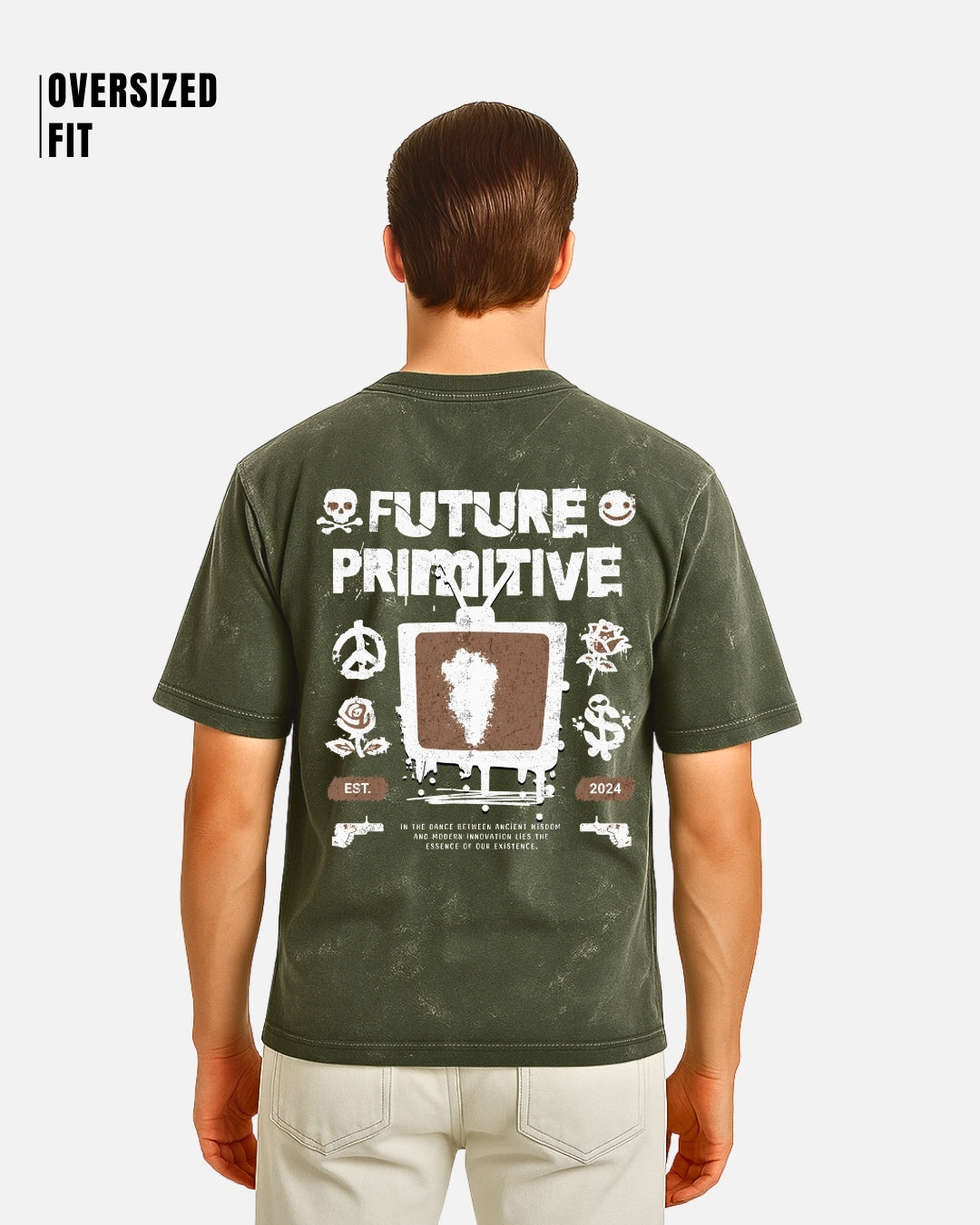 Future Primitive Acid Washed Oversized T-Shirt
