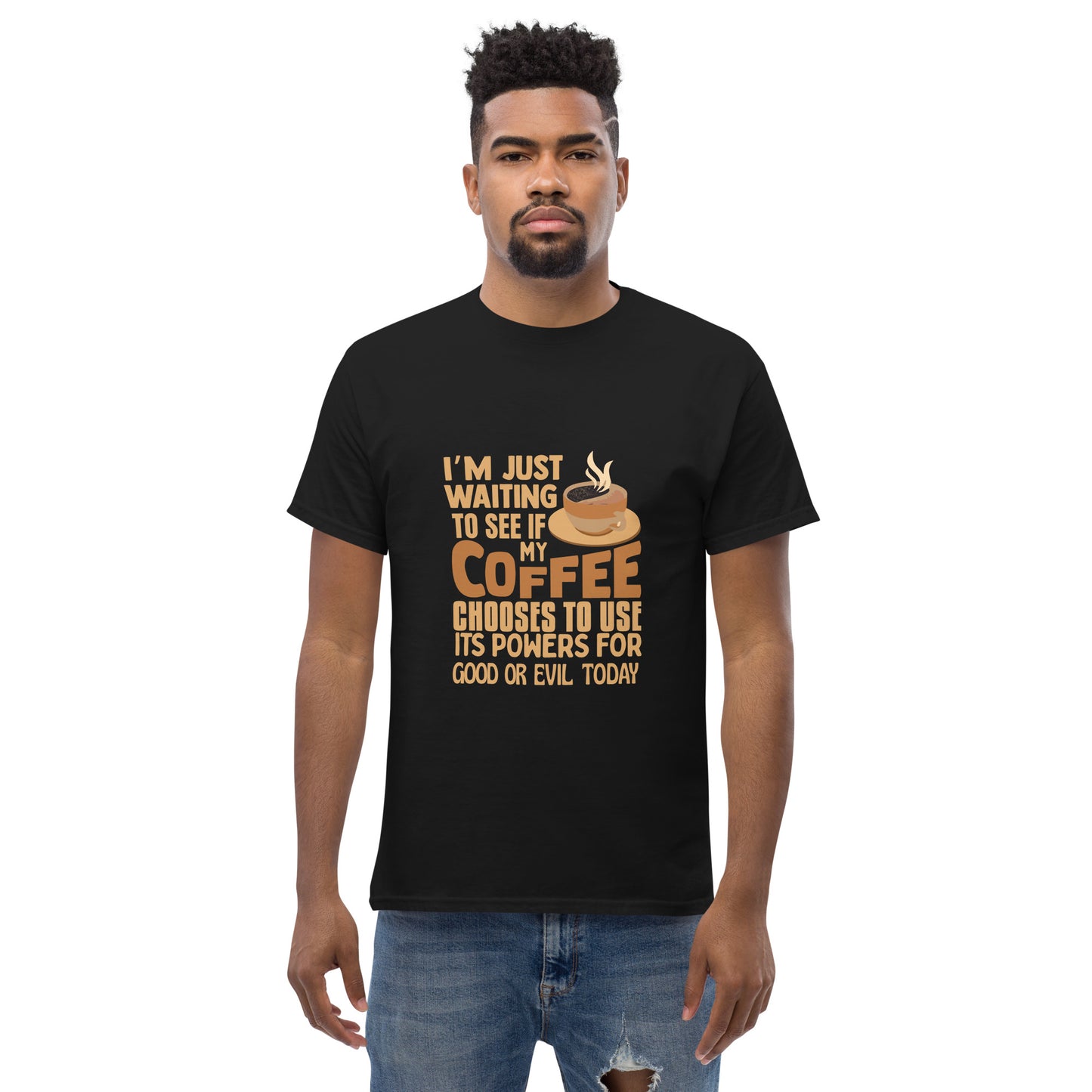 Coffee Good or Evil Unisex T-Shirt